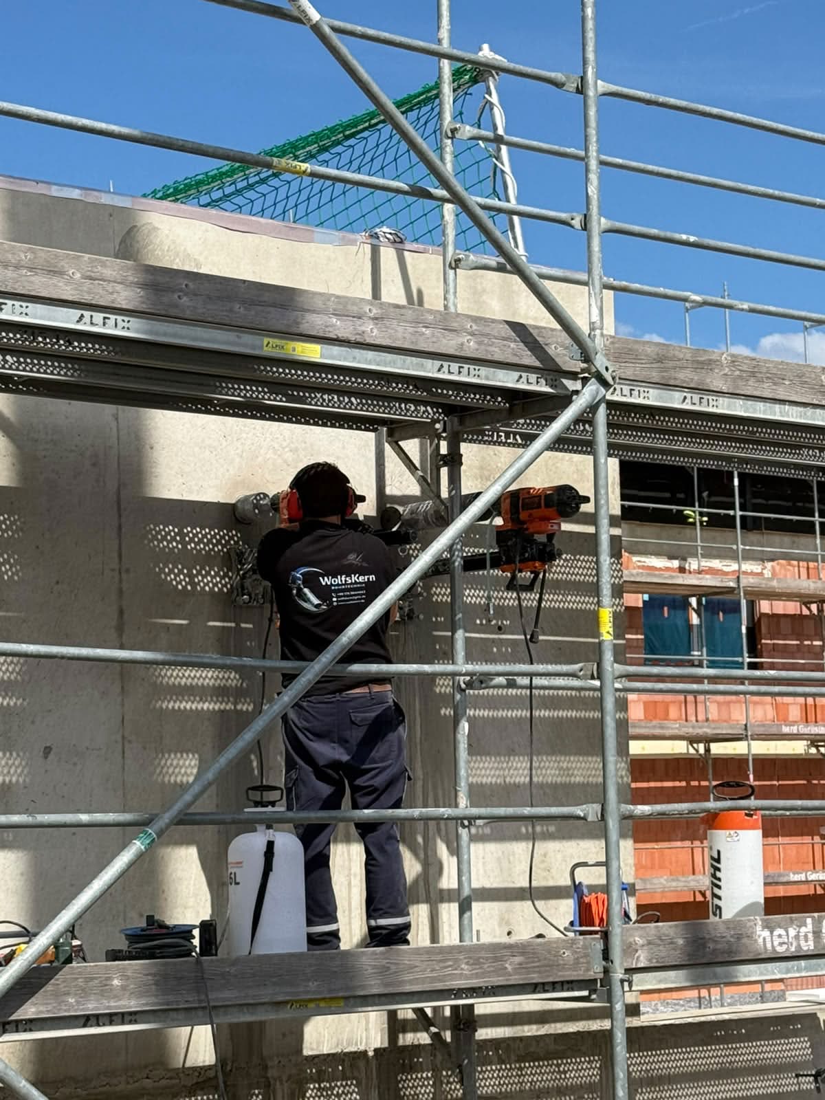 Kernbohrung im Einsatz